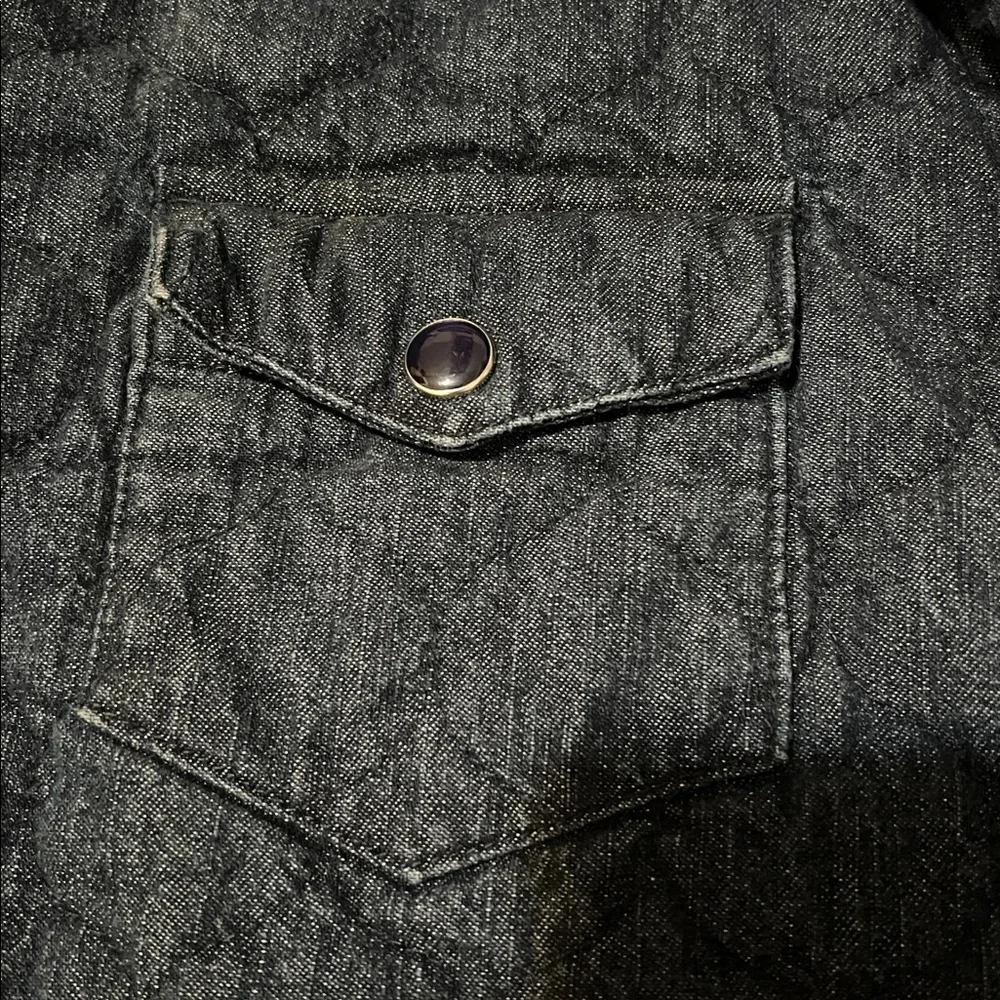 Cotton Ginny Dark Denim Quilted Shirt - Picture 6 of 12